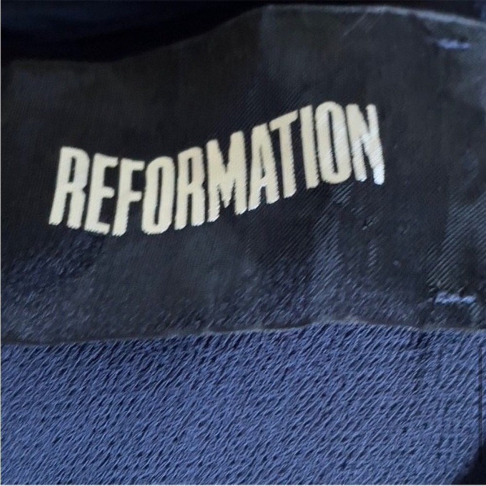 Reformation Sue Dress Blue 8 - Picture 9 of 9